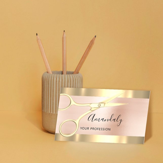 Professionell Hairdresser Coiffeur Scissors Ro Visitkort (Skapare uppladdad)