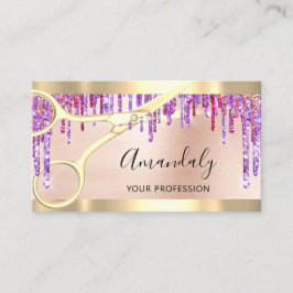 Professionell Hairdresser Coiffeur Sissors Drifts Visitkort