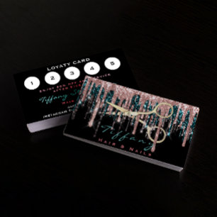 Professionell Hairdresser Scissors Ro Loyalty Visitkort