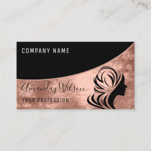 Professionell Hairdresser Stylist Logotyp Ro Elega Visitkort