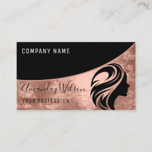 Professionell Hairdresser Stylist Logotyp Ro Moder Visitkort