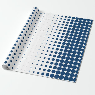 Professionell halvtone-mönster blå vit presentpapper