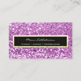 Professionell Händelse Eyelash Glitter Guld Black  Visitkort