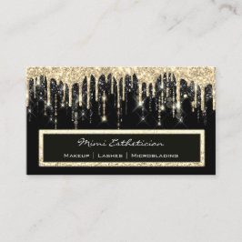 Professionell Händelse Eyelash Makeup Guld Black D Visitkort
