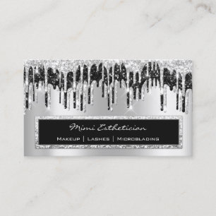 Professionell Händelse Eyelash Ro Silver Black Dr Visitkort