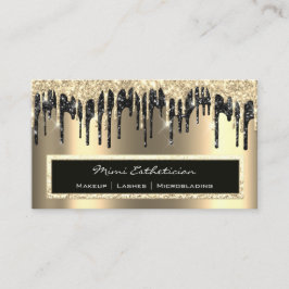 Professionell Händelse Eyelash Sepia Guld Black Dr Visitkort