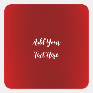 Professionell handskrift lägga till text modern rö fyrkantigt klistermärke
