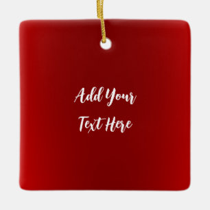 Professionell handskrift lägga till text modern rö julgransprydnad keramik