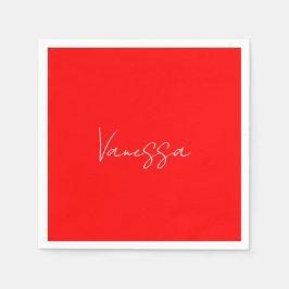 Professionell handskrift namn anpassningsbar pappersservett