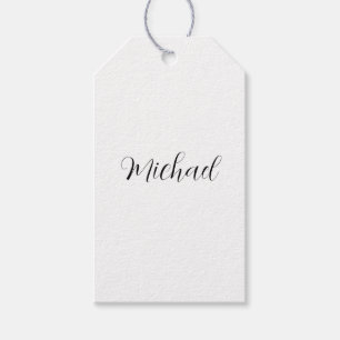 Professionell handskriven namn minimalistisk moder presentetikett