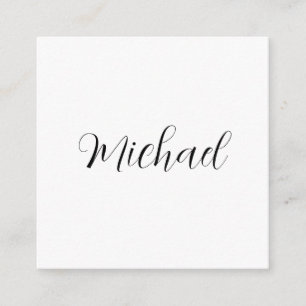 Professionell handskriven namn minimalistisk moder tilläggskort