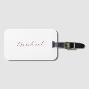 Professionell handstil namn minimalistisk modern bagagebricka