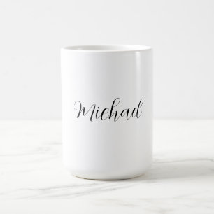 Professionell handstil namn minimalistisk modern kaffemugg