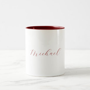 Professionell handstil namn minimalistisk modern Två-Tonad mugg