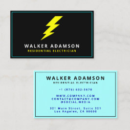 Professionell Handyman Electrician Lightning Visitkort