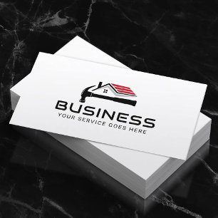 Professionell Handyman House Repair Service Plain Visitkort