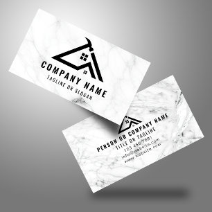 Professionell Handyman Logotyp - markeringsram Visitkort
