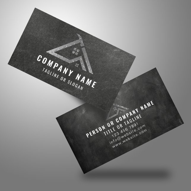 Professionell Handyman Logotyp Metall entreprenör Visitkort (Skapare uppladdad)