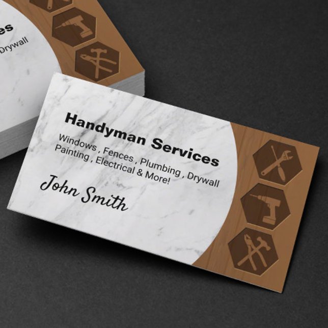 Professionell Handyman ta bort reparationsmarkör Visitkort (Skapare uppladdad)