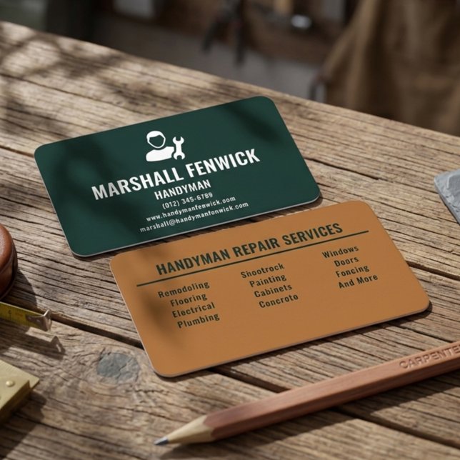 Professionell hantverkare Forest Green Koppar Visitkort (Skapare uppladdad)
