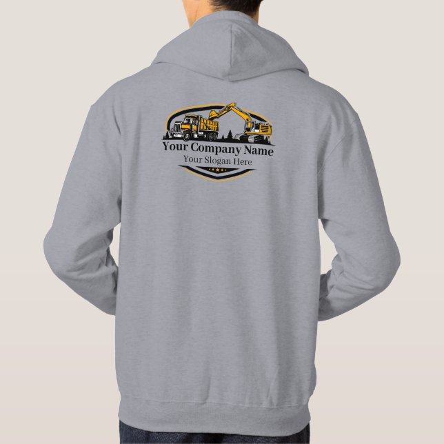 Professionell Heavy Equipment Construction Company Hoodie (Baksida)
