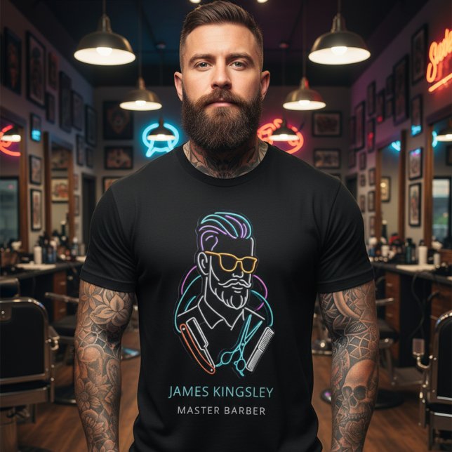 Professionell herrbarberare Klippning Rakning Pers T Shirt (Skapare uppladdad)