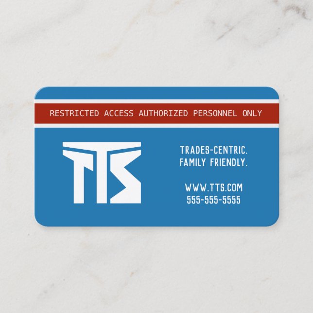 Professionell High Risk Traand Industries Visitkort (Framsida)