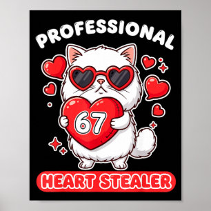 Professionell hjärttjuv 67 Meme 6 7 Ragdoll Katt Poster