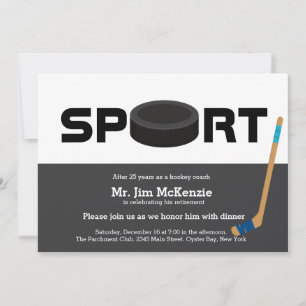 Professionell Hockey pension tränare Inbjudningar