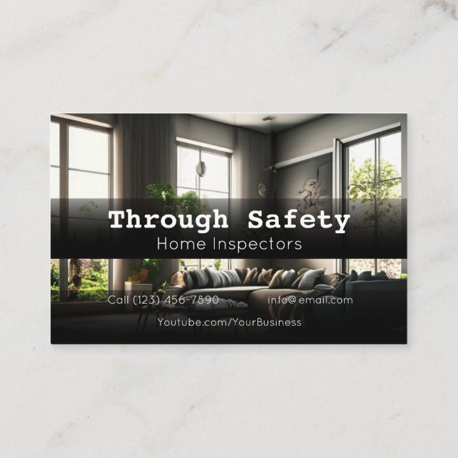 Professionell Home Inspection Services Visitkort (Baksida)