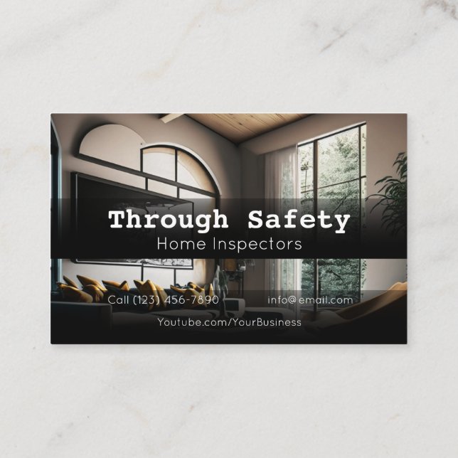 Professionell Home Inspection Services Visitkort (Baksida)