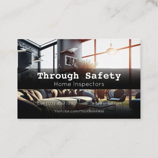 Professionell Home Inspection Services Visitkort (Baksida)