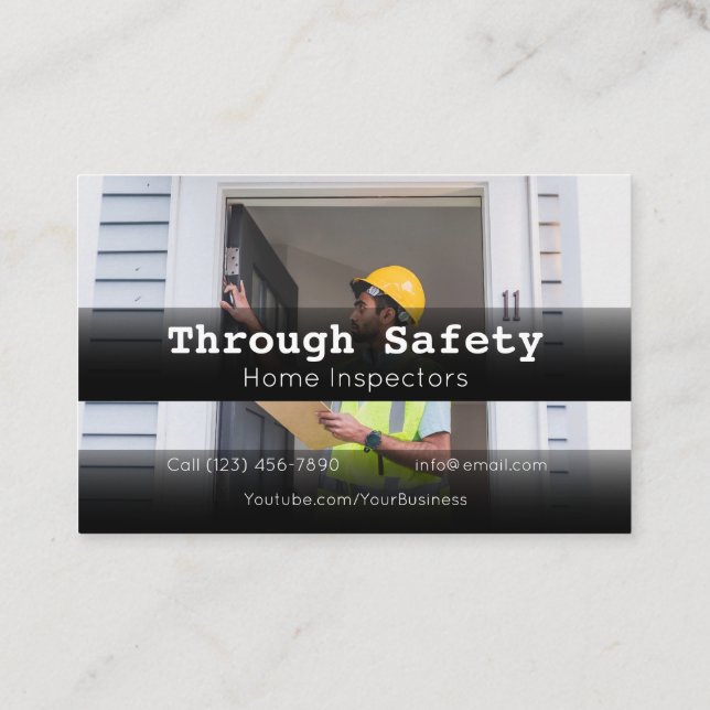 Professionell Home Inspection Services Visitkort (Baksida)