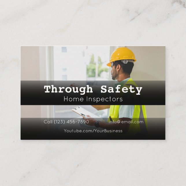 Professionell Home Inspection Services Visitkort (Baksida)