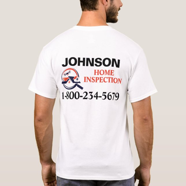 Professionell Home Inspection T-Shirt (Baksida)