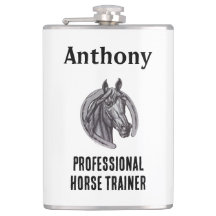 Professionell Horse Trainer Black White Sketch Mar