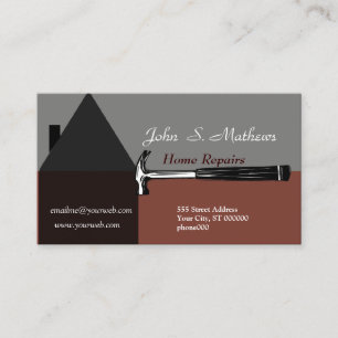 Professionell House Construction Handyman Verktyg Visitkort