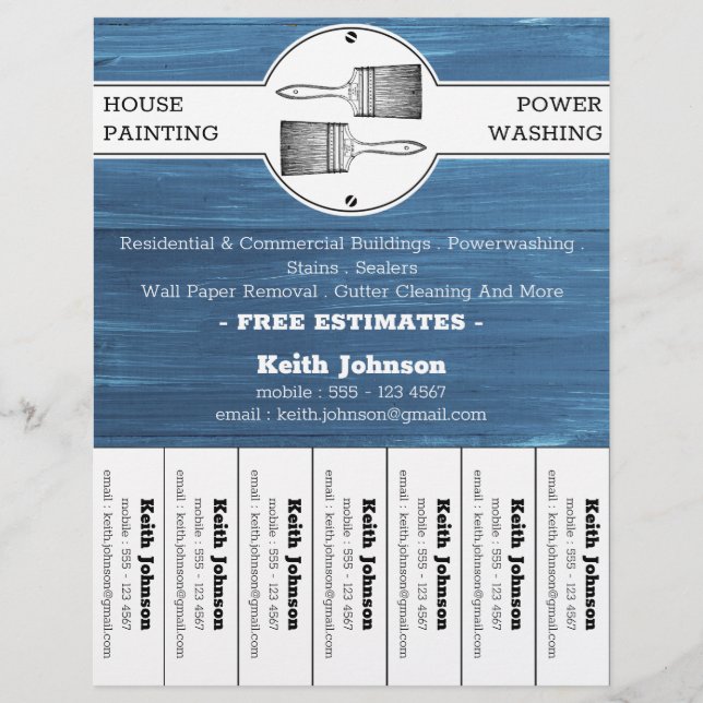 Professionell House Painter Decorator ConTRAP Reklamblad (Framsidan)