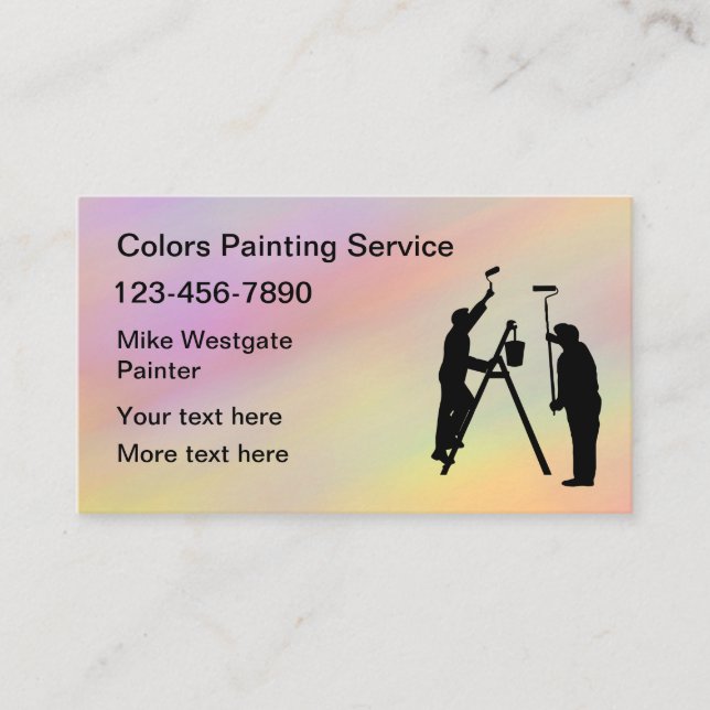 Professionell House Painter New Affärskort Visitkort (Framsida)