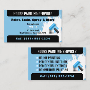 Professionell House Painting Services Färg Visitkort