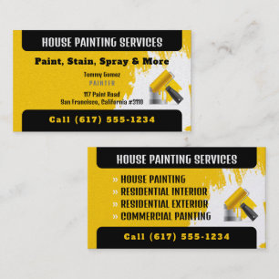 Professionell House Painting Services Färg Visitkort