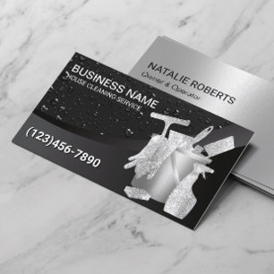 Professionell House Städning droppar från Svarta V Visitkort