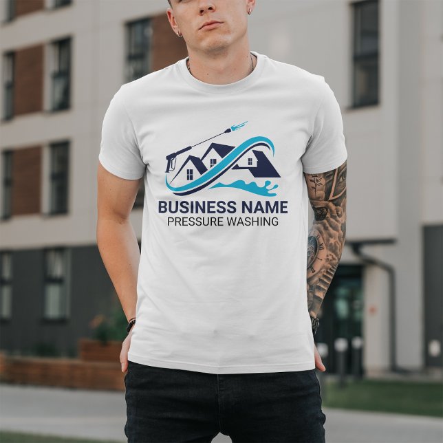 Professionell House Städning Power Tvättar marinbl T Shirt (Skapare uppladdad)