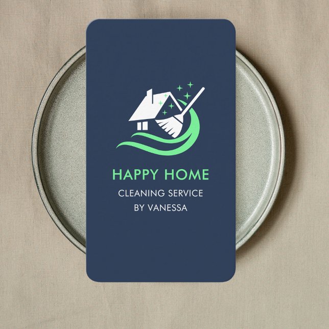 Professionell House Städning Services-Logotyp Qr-k Visitkort (Skapare uppladdad)