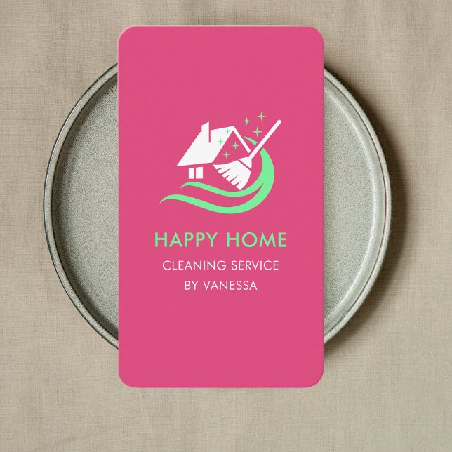 Professionell House Städning Services-Logotyp Qr-k Visitkort (Skapare uppladdad)