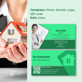 Professionell House Symbol Design Realtor Visitkort