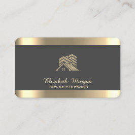 Professionell House Tak Real Gods Grått Visitkort