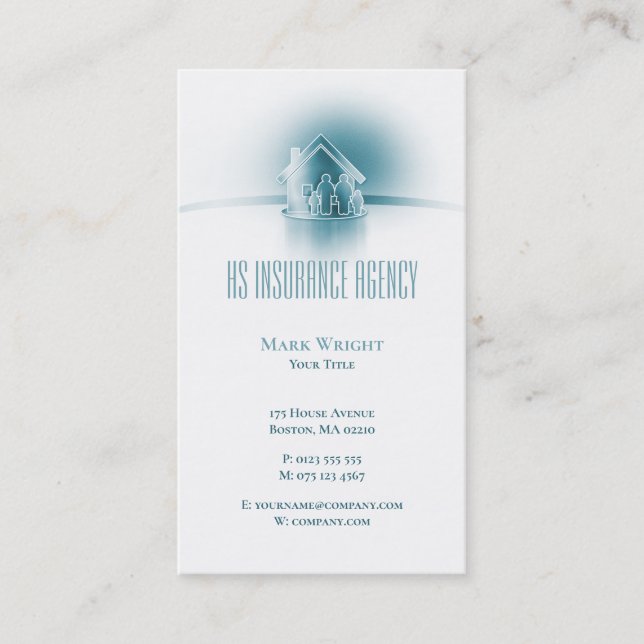 Professionell HS Insurance Agency | FamiljeSäker Visitkort (Framsida)