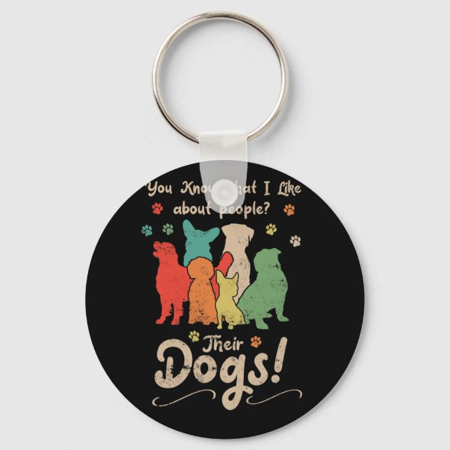Professionell Hund Groomer Pappa Grooming Doggie Nyckelring (Framsida)