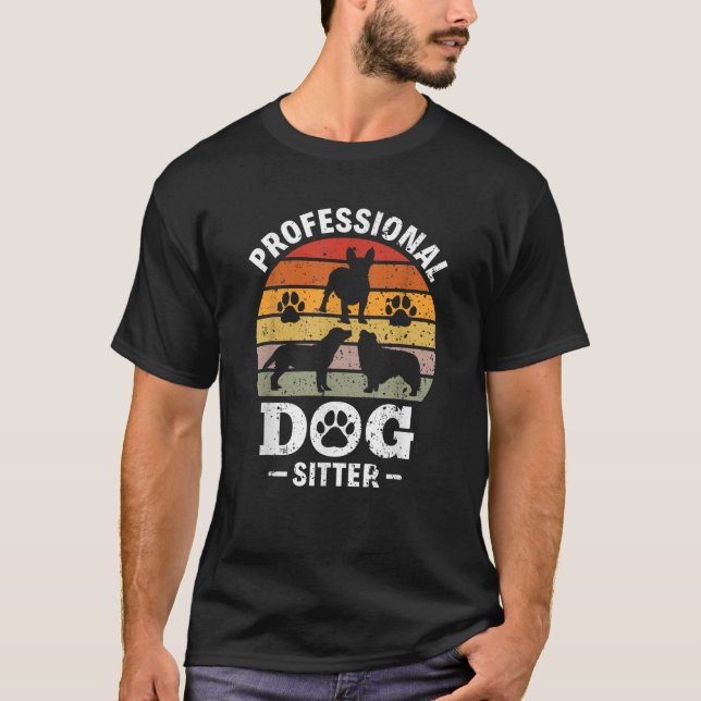 Professionell Hund Sitter Pet Sitta Pet-webbplats T Shirt (Framsida)